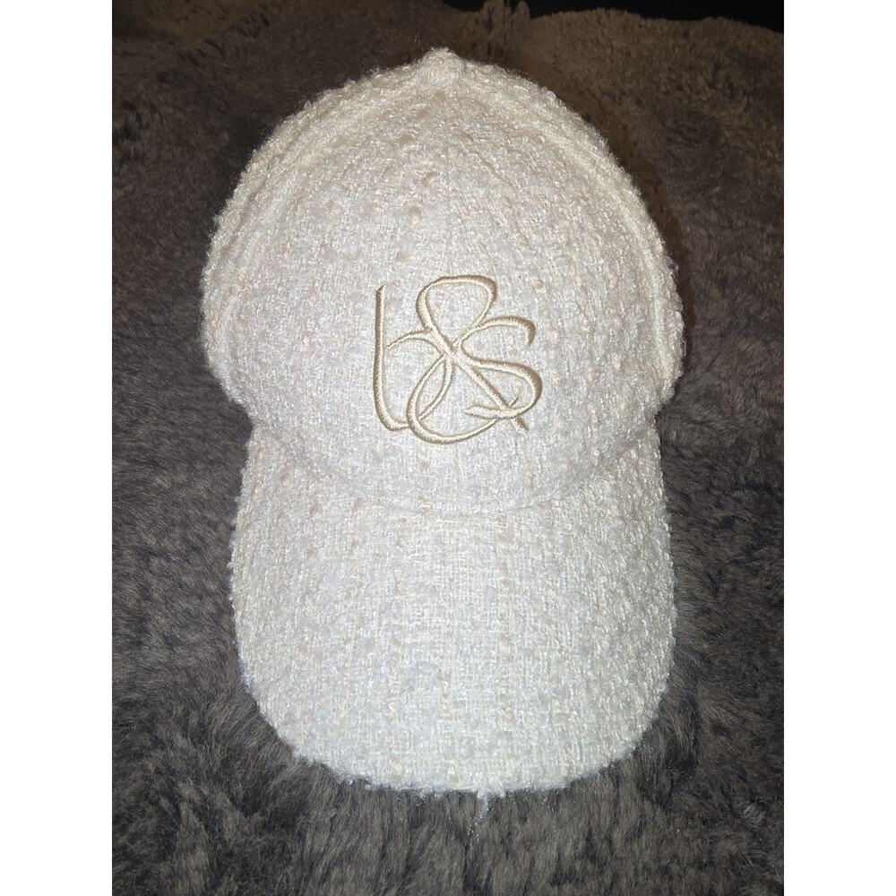 BA&SH Hermel Tweed Embroidered Cap In Ecru